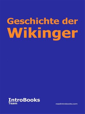 cover image of Geschichte der Wikinger
